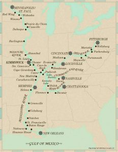 Delta Queen Overnight Steamboat Voyages Map